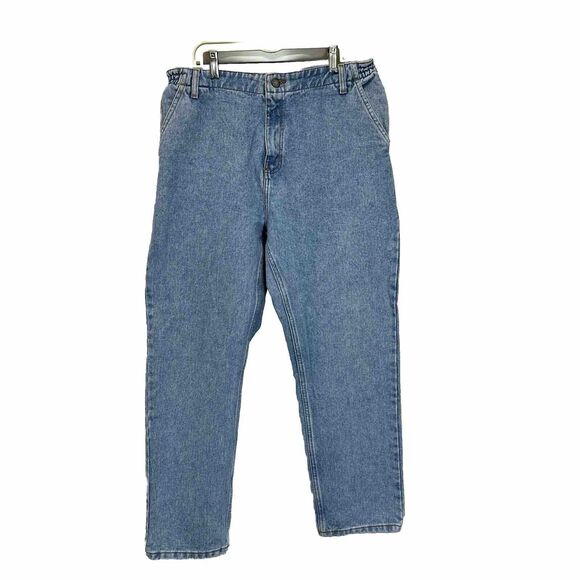 Vintage Bill Blass Denim Easy Fit‎ Jeans Women's 16 Petite 32”X28” Blue Chambray - Picture 1 of 11